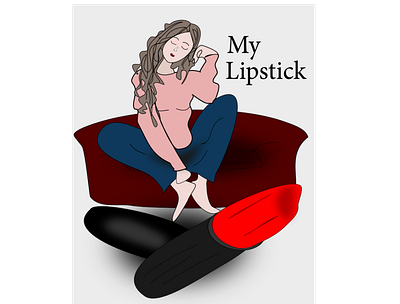 Lipstick and woman Illustration 1. lipstick and woman illustration lipstick and women poster image lipstick illustration lipstick image lipstick poster image