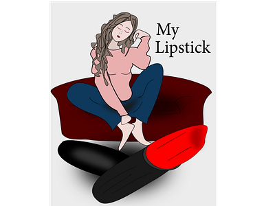 Lipstick and woman Illustration 1. lipstick and woman illustration lipstick and women poster image lipstick illustration lipstick image lipstick poster image