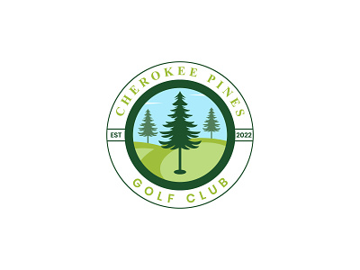 Golf Club Logo branding golf club golf field logo golf logo graphic design logo pines logo