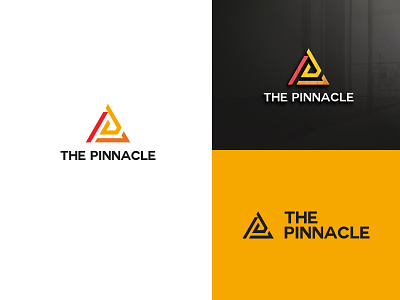 PINNACLE Logo Design branding graphic design logo mountain logo p letter logo p mountain logo pinnacle pinnacle logo