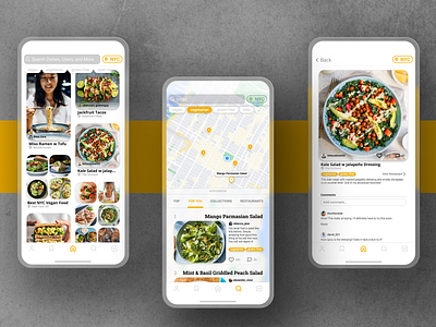 Foody: UI Concept app branding concept design figma food gluten free illustration logo mobile mobile app prototype ui ux vegan vegetarian wireframes