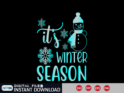 IT'S WINTER SEASON SVG DESIGN graphic design motion graphics svg design t shirt design ux ui winter svg design