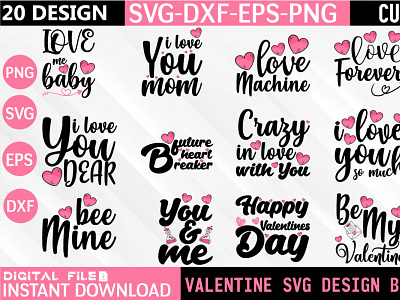 VALENTINE TYPOGRAPHY SVG DESIGN graphic design svg t shirt design