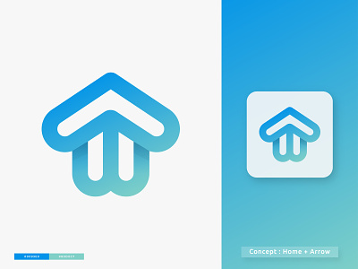 Creative logo - Home & arrow