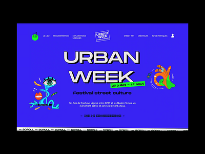 Paris La Défense - festival website concept animation brutalism design extended festival interface shot street street culture typography ui urban urban week website