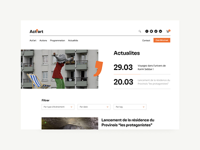 Act'art — Website 77 association interface ux uxui