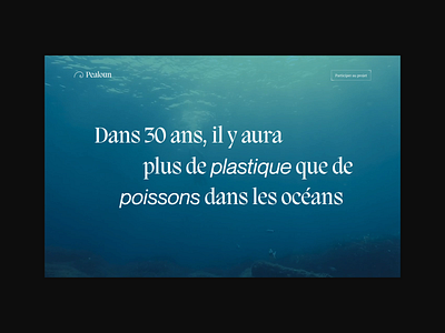 Pealoun — Website 0 waste animation design ecology experience fish immersive ocean video water