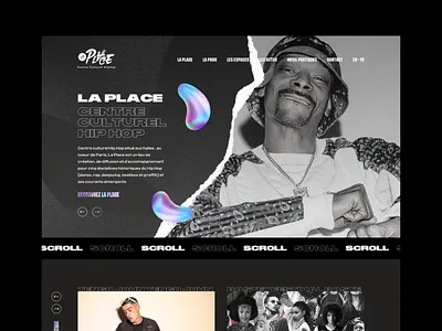 La place - Exploration concept design gradient hiphop interface rap street typography ui uidesign urbain