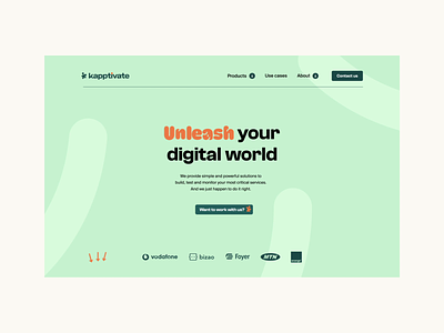 Kapptivate — Website animation branding building consulting green interface playful ui