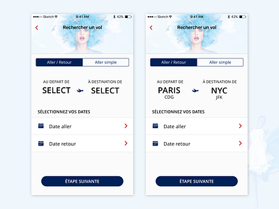 Air France - App redesign air airfrance airline app application france shot