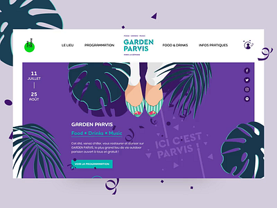 Paris La Défense – Garden Parvis event festival foodtruck garden illustration interface paris party parvis place ui ux website