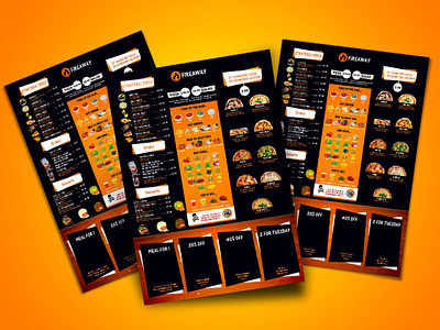 FIREWAY Food Menu Design