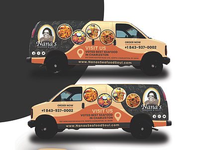 Nana's Food Truck Wrap Design adobe illustrator adobe photoshop branding business flyer creative flyer design flyer flyer design food menu food truck food truck design graphic design illustration logo motion graphics ui vehicle vehicle wrap design