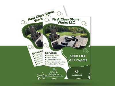 First Class Stone Works LLC Flyer Design adobe illustrator adobe indesign adobe photoshop banner branding brochure business card business flyer creative flyer deisgn design flyer flyer design graphic design illustration leaflet logo magazine design poster ui