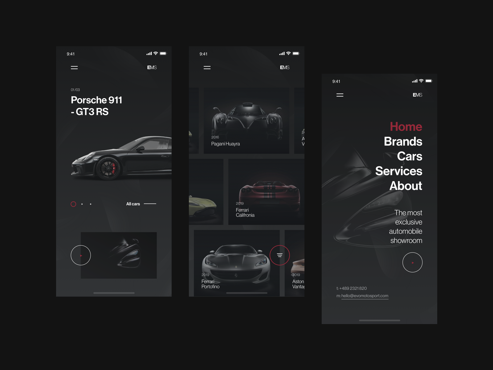 Evomotosport Mobile Design by Jan Wolinger on Dribbble