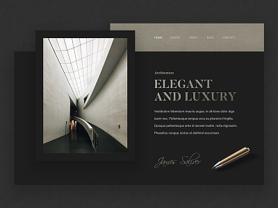 Elegant Day 27 clean elegant interface luxury simple ui web web design website