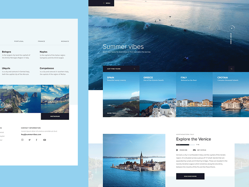 Summer Vibes beach blue clean design fresh pro sea simple summer