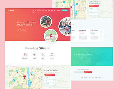 topskolky home page clean color design fresh minimal simple ui web web design