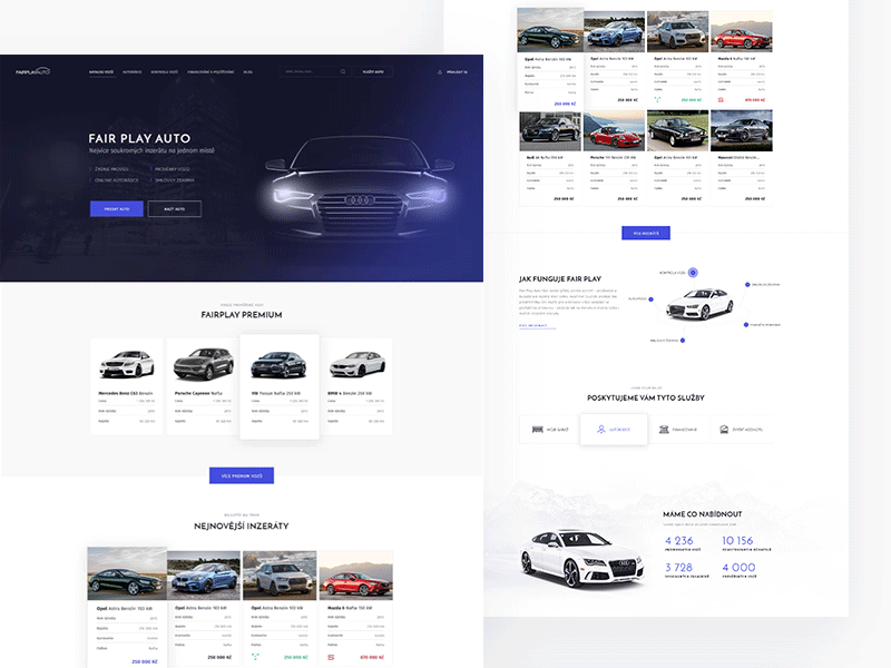 Fair Play Auto audi car clean design simple ui web web design