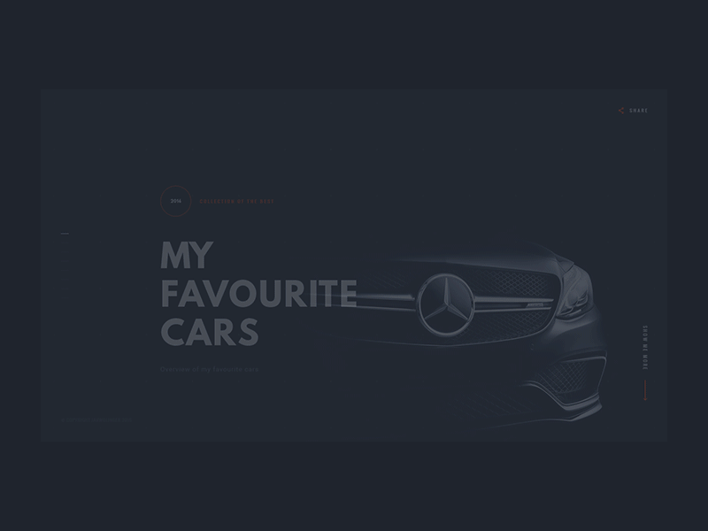 My Favourite Cars bmw cars clean dark design mercedes simple ui web web design