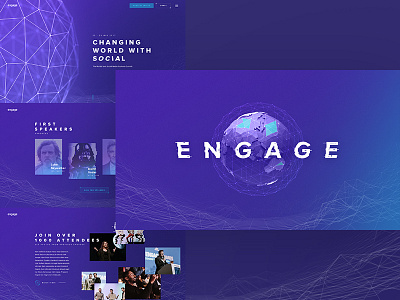 Engage 2017 clean earth media planet simple social web web design