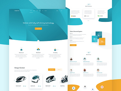 Self Driving Car webdesign car clean design simple technology ui ux web web design