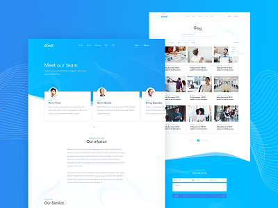 Eine Supages blue clean design financial simple team ui ux web web design