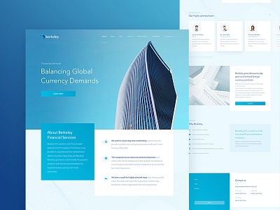 Berkeley blue clean design fintech london simple ui ux web web design