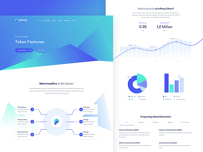 Peaq Subpages blue clean design fintech jan wolinger simple ui ux web web design wolinger