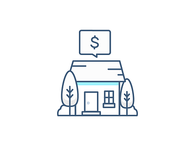 Home Buying house illustration illustrator line lines minimal money vector