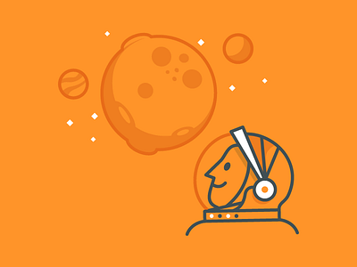 Astronaut goals astronaut goals illustration illustrator line lines minimal moon vector