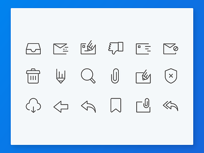 Mail icons set icon icons mail set