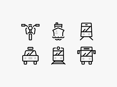 Transportation icons