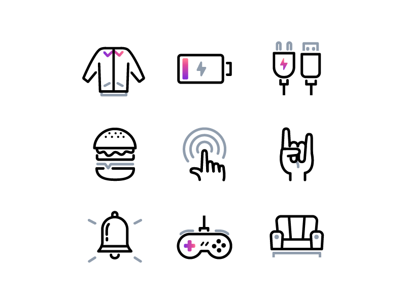 Weekend icons by Leonardo Zem on Dribbble