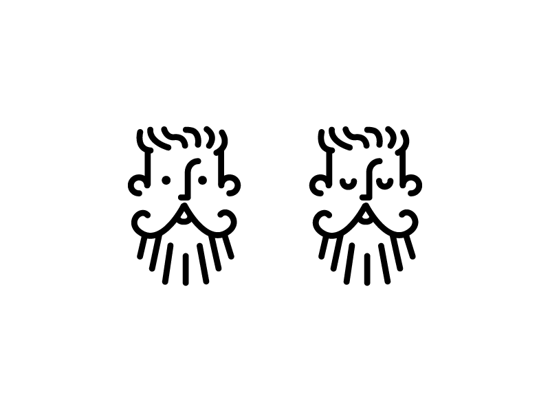 Tobias van Schneider beard icon outline
