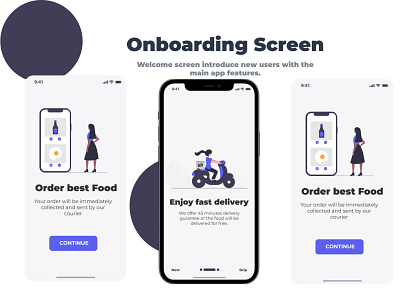 Onboarding Screens app branding design icon illustration logo typography ui ux vector