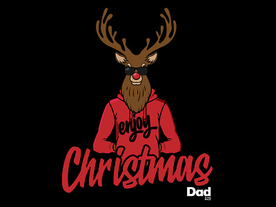 Enjoy Xmas from Rudolph the Reindeer 90s badboy character design enjoy gamer graphic design hoodie illustration illustrator rudolph the reindeer santa streetwear sunglasses vector