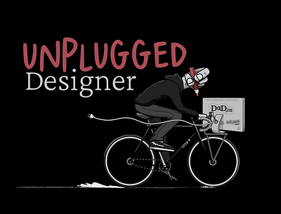 UNPLUGGED designer bicycle bike design doodle draw graphic design illustration illustrator vector