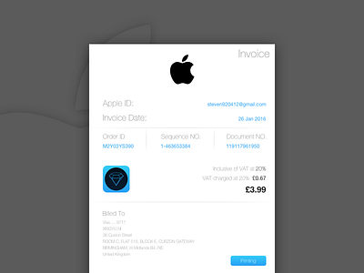 daily UI #017 -Email Receipt