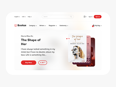 Bookze - Book Store Landing Page