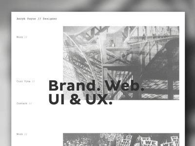 Personal Site branding layout portfolio ui design web design website wireframe