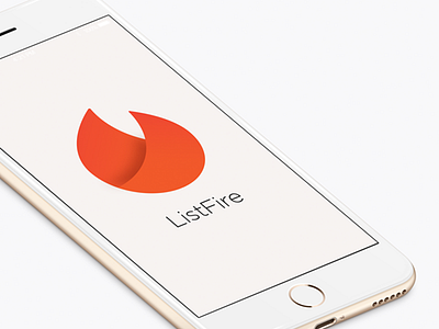 ListFire app design branding listfire logo mobile design