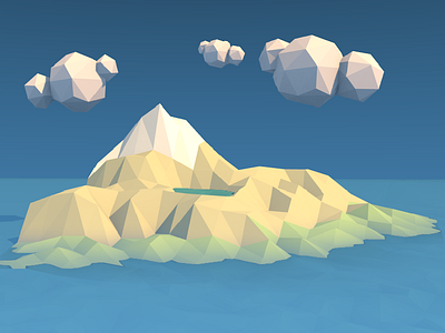 Rivers 3d 3d design illustration landscape low poly nature