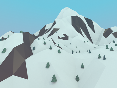 Peaks 3d 3d design abstract illustration landscape low poly mountain nature snow