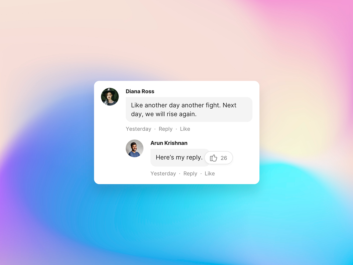 Browse thousands of Comment UI images for design inspiration | Dribbble