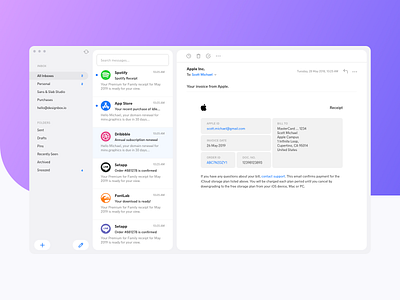 Email Client email app email client flat ui light mode mac app macos