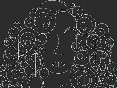 Curly Self Portrait animated illustration self portrait svg