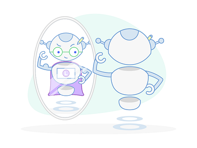 Motivational Robot illustration logojoy mascot robot
