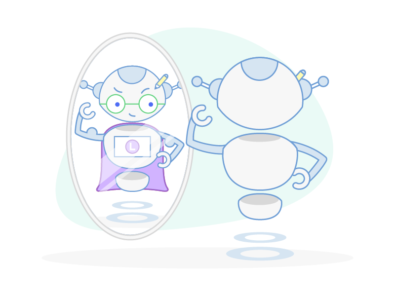 Motivational Robot robot mascot logojoy illustration