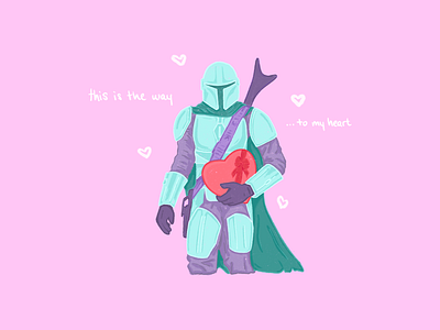 Star Wars Valentines 2020 baby yoda for fun illustration mandalorian nerdy valentines procreate star wars star wars art valentines valentines day yoda